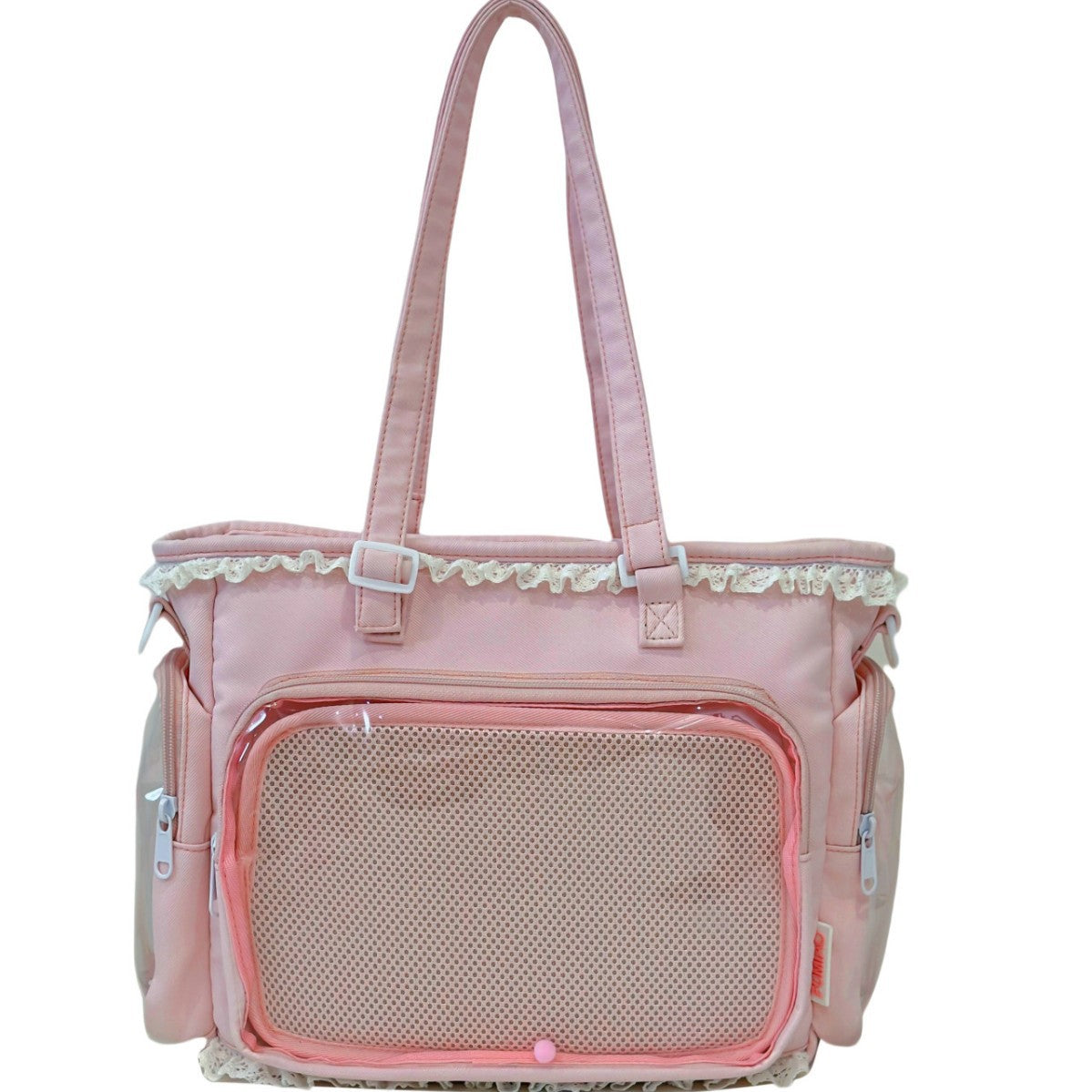 Decorative Transparent Tote Bag with Charm Accessories