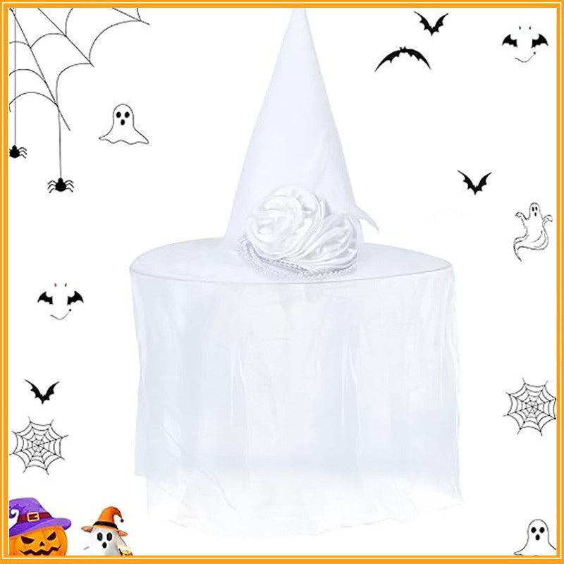 Decorative Witch Hat with Lace