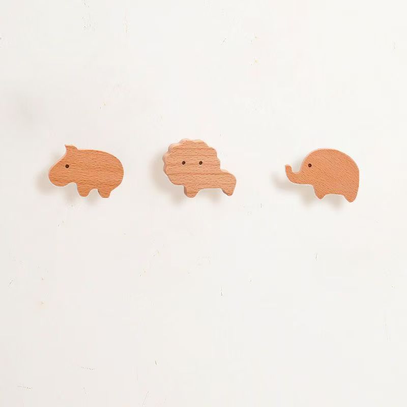 Decorative Wooden Adhesive Wall Hooks
