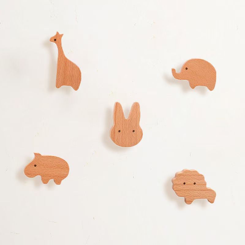Decorative Wooden Adhesive Wall Hooks