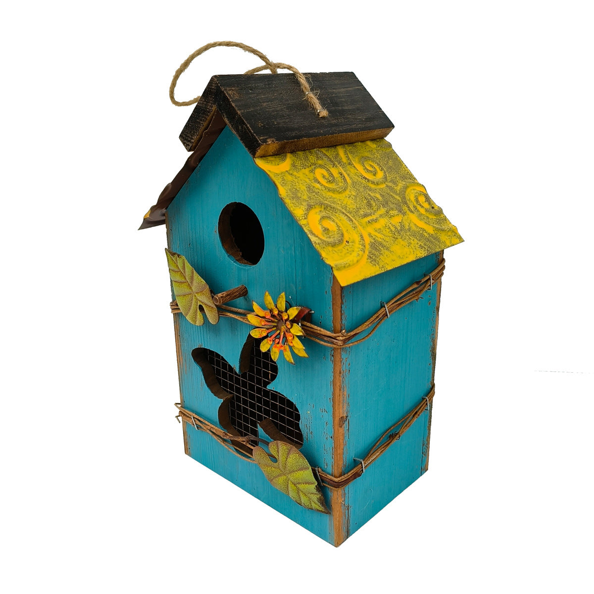Decorative Wooden Bird House for Garden Outdoor