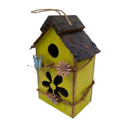 Decorative Wooden Bird House for Garden Outdoor