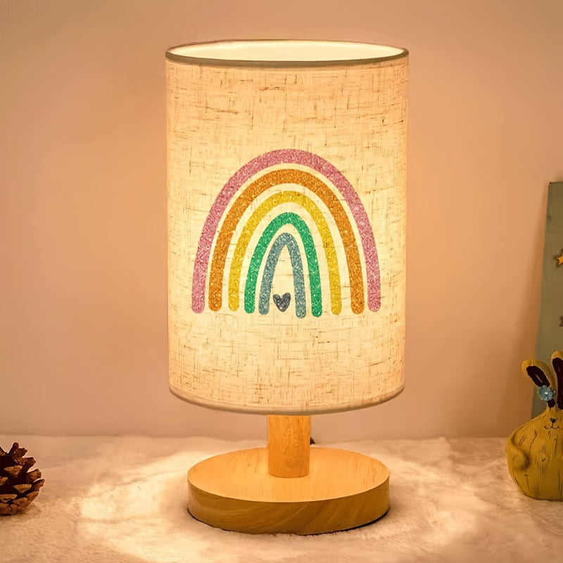 Decorative wooden table lamp