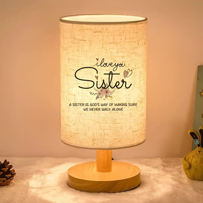 Decorative wooden table lamp