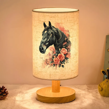 Decorative wooden table lamp