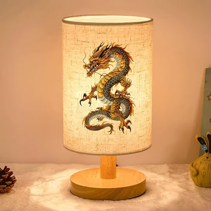 Decorative wooden table lamp