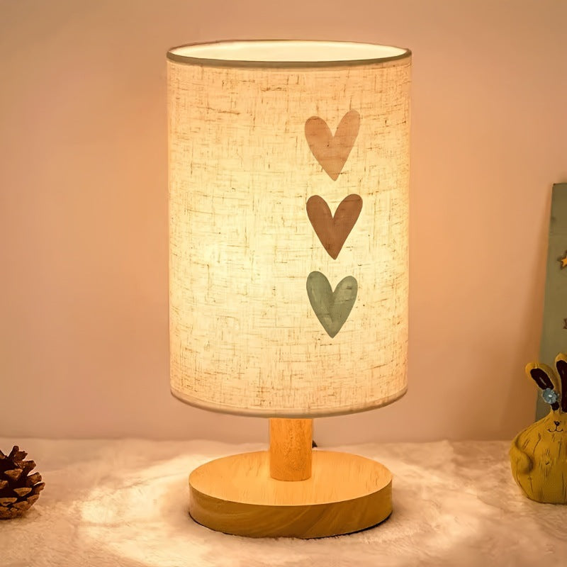 Decorative wooden table lamp