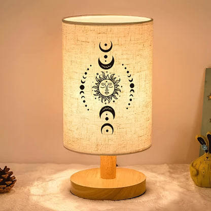 Decorative wooden table lamp
