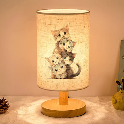 Decorative wooden table lamp
