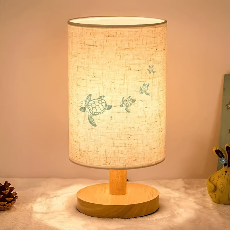 Decorative wooden table lamp