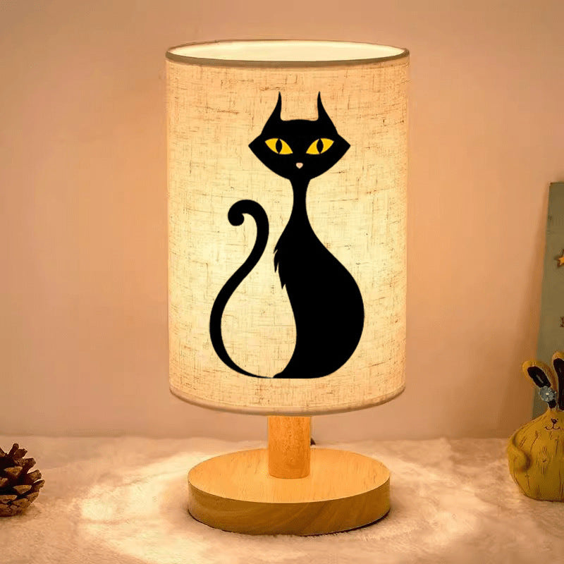 Decorative wooden table lamp