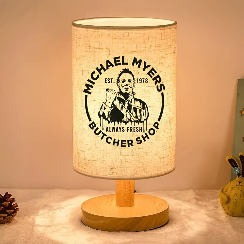 Decorative wooden table lamp