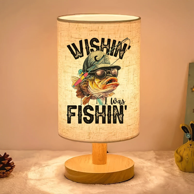 Decorative wooden table lamp