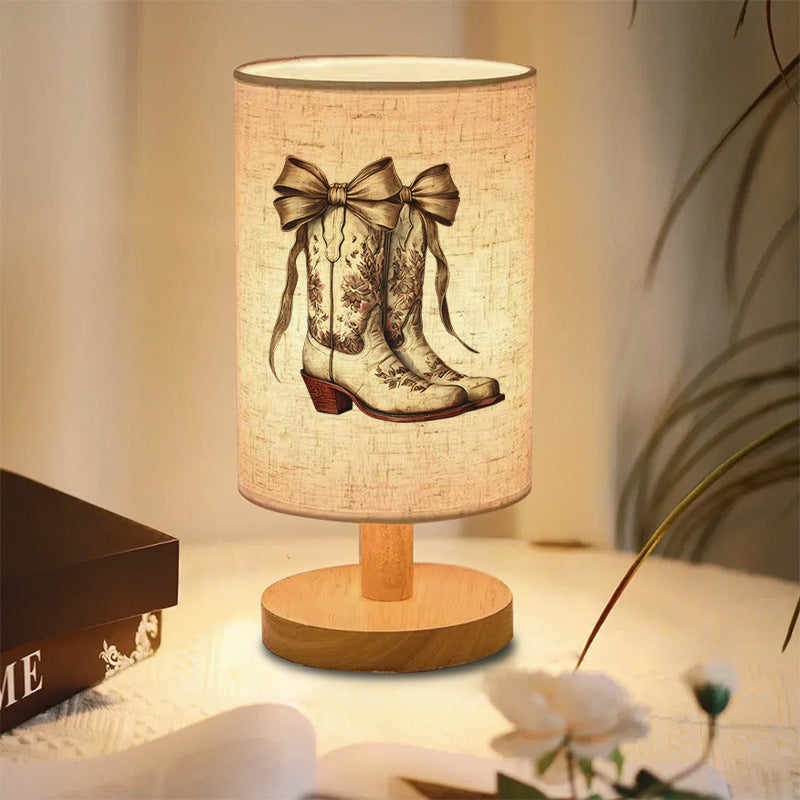 Decorative wooden table lamp