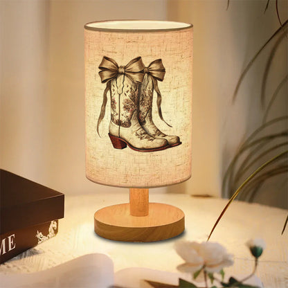 Decorative wooden table lamp
