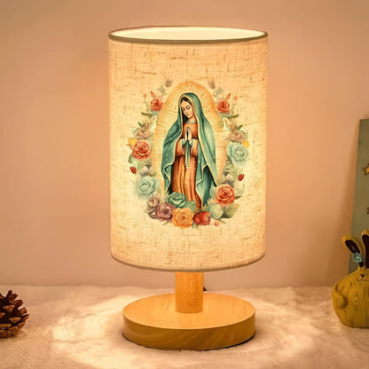 Decorative wooden table lamp