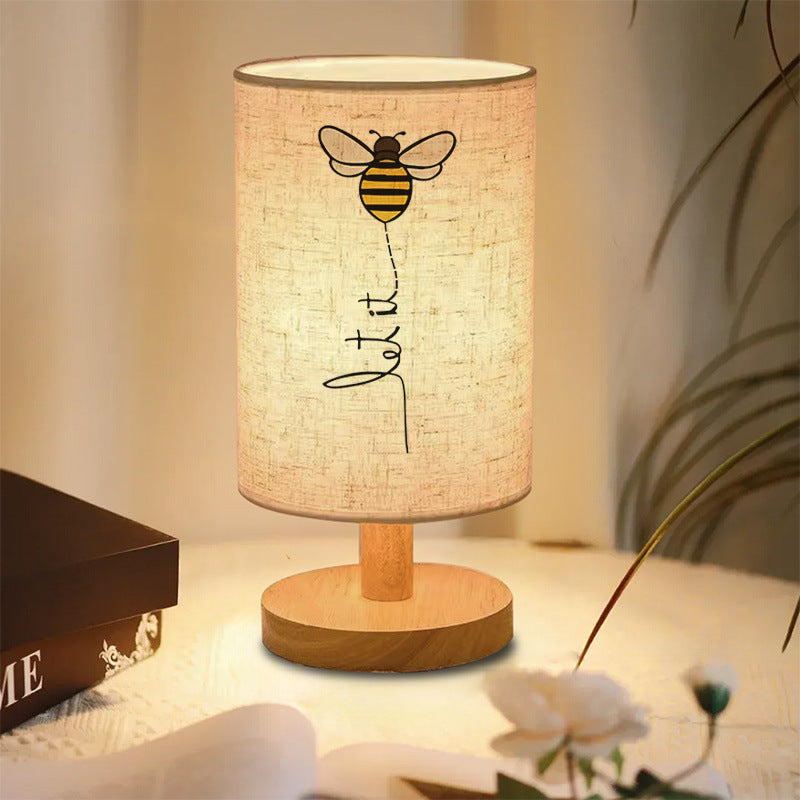 Decorative wooden table lamp