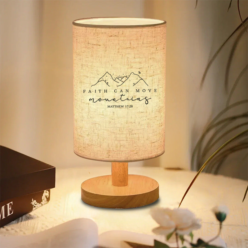 Decorative wooden table lamp