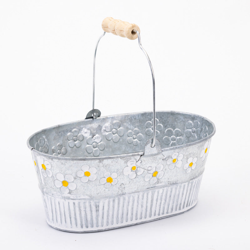 Decorative Wrought Iron Flowerpot