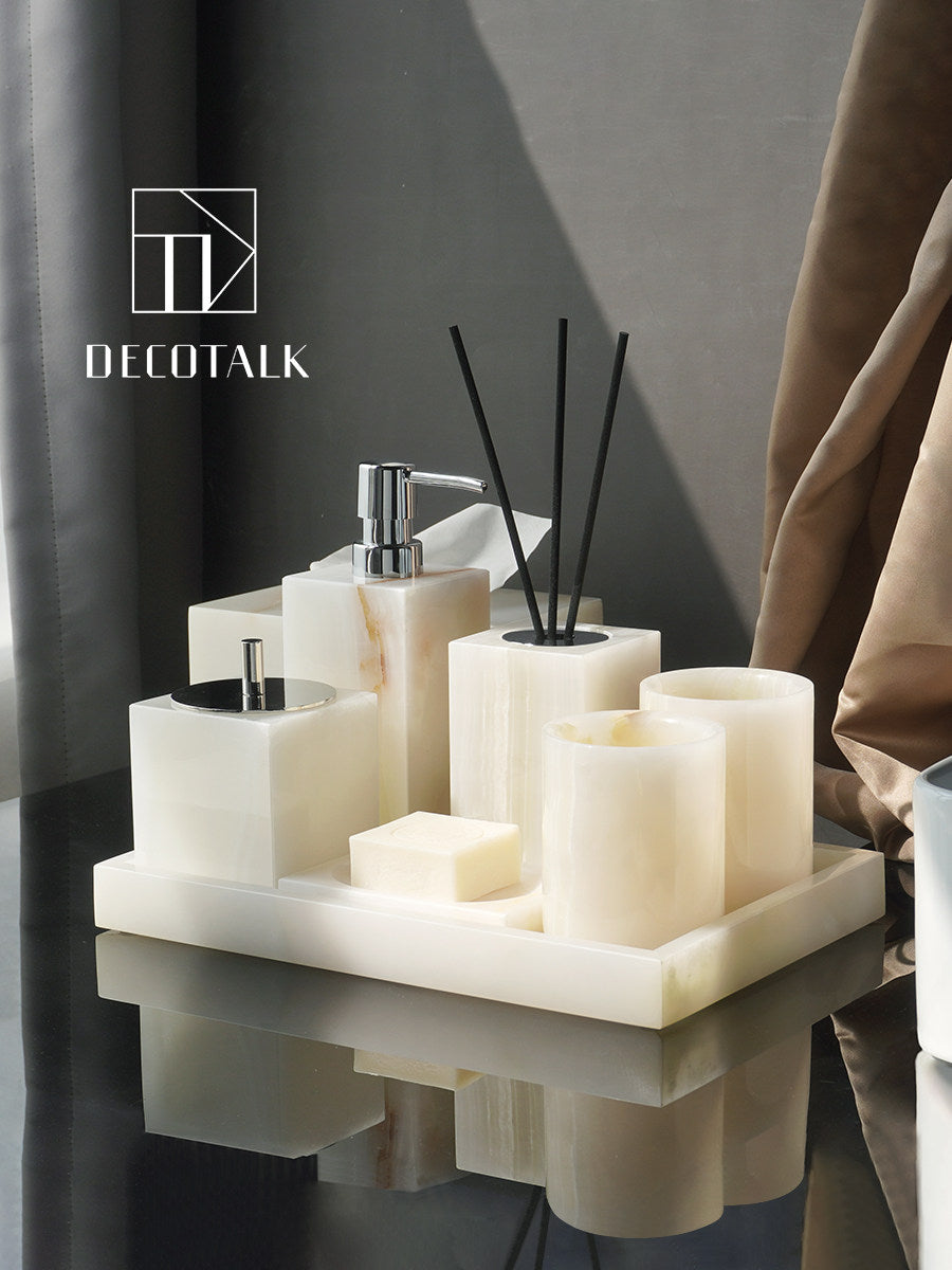 DecoTalk Marble Bathroom Aromatherapy Set