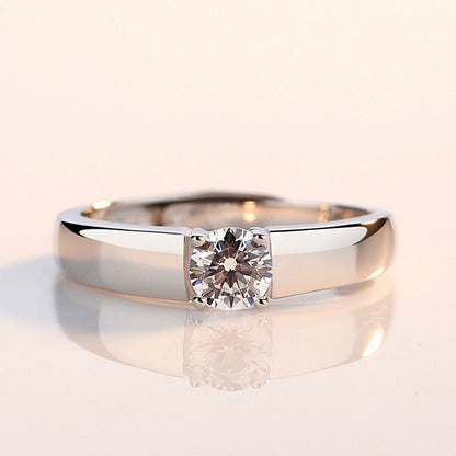 Deep as the Sea Six-claw Inlaid Zircon Ring Women's Fashion Opening Adjustable Couple Ring