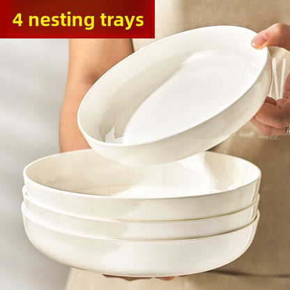 Deep Dish Bone China Plate for Dining
