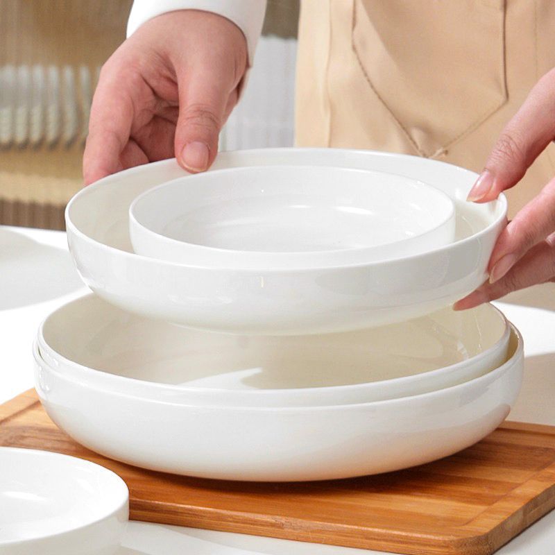 Deep Dish Bone China Plate for Dining
