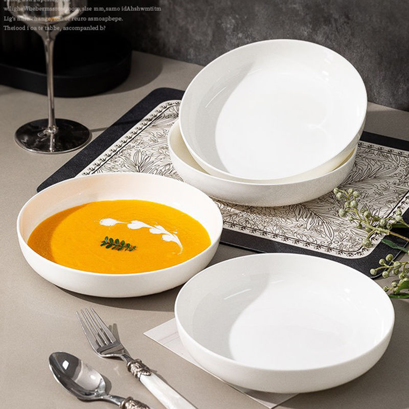 Deep Dish Bone China Plate for Dining