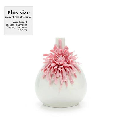 Dehua White Porcelain Embossed Flower Vase