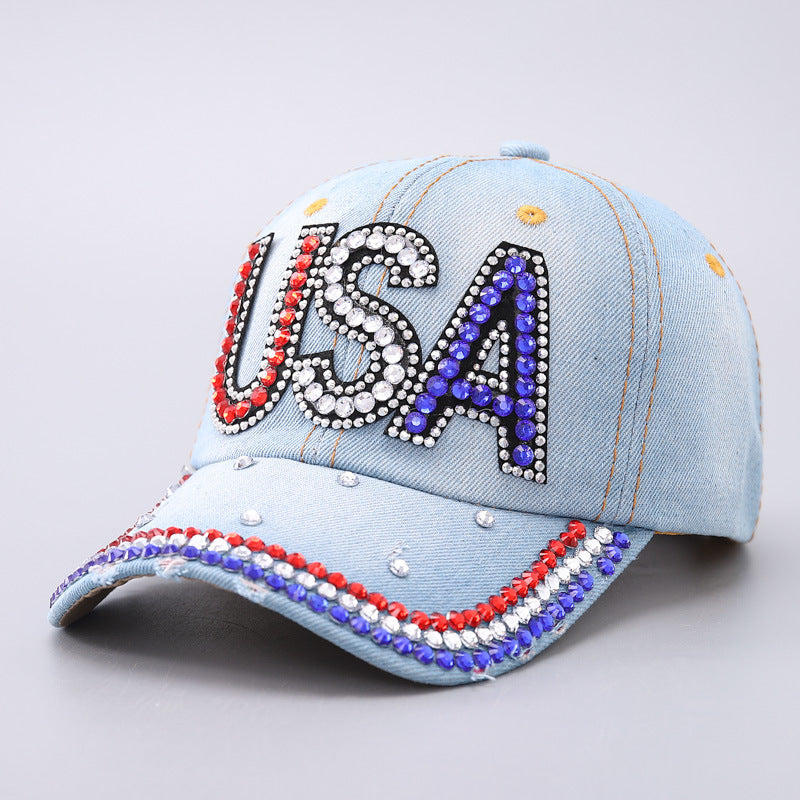Denim baseball cap
