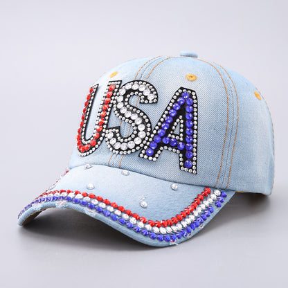 Denim baseball cap