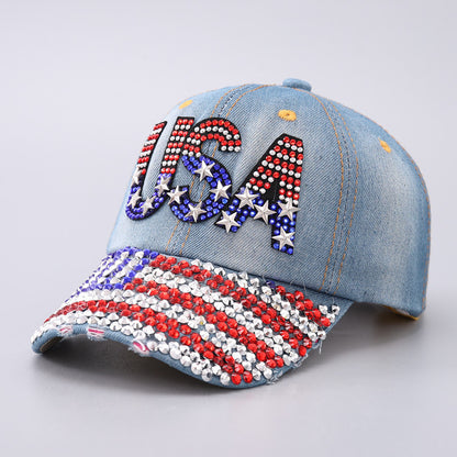 Denim baseball cap