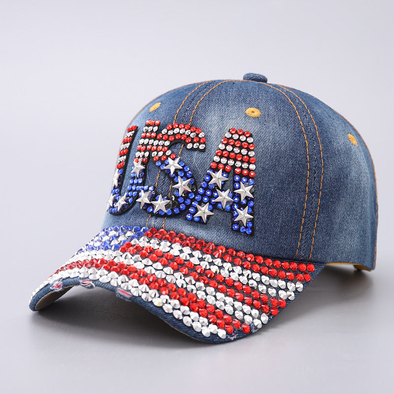 Denim baseball cap