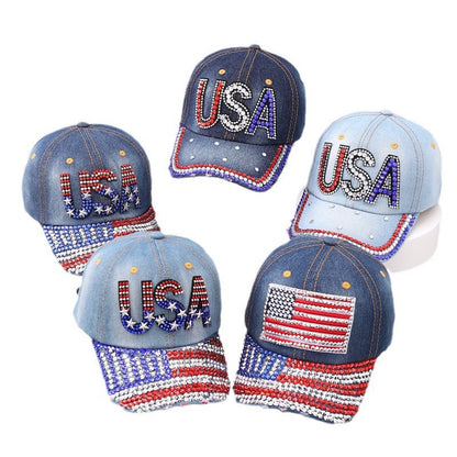 Denim baseball cap