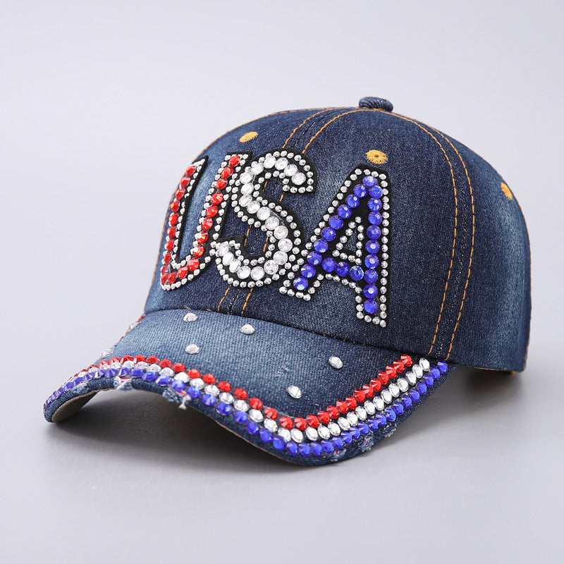 Denim baseball cap