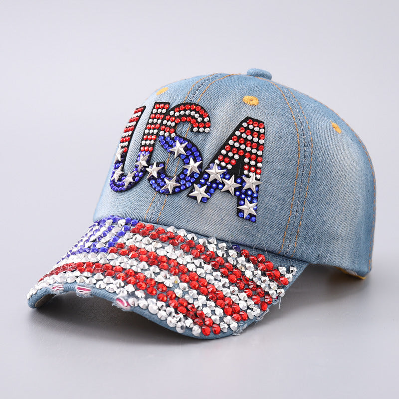 Denim baseball cap