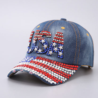Denim baseball cap