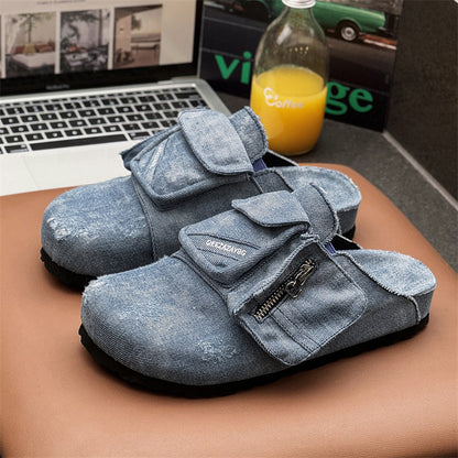 Denim Breathable Mule Shoes
