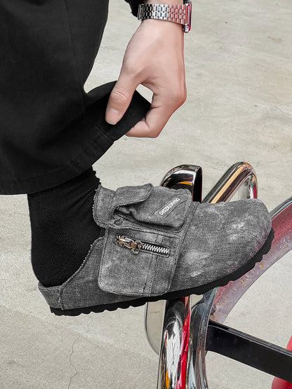 Denim Breathable Mule Shoes
