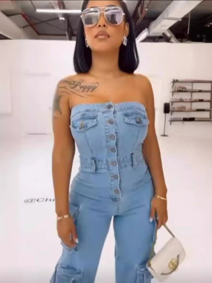 Denim jumpsuit