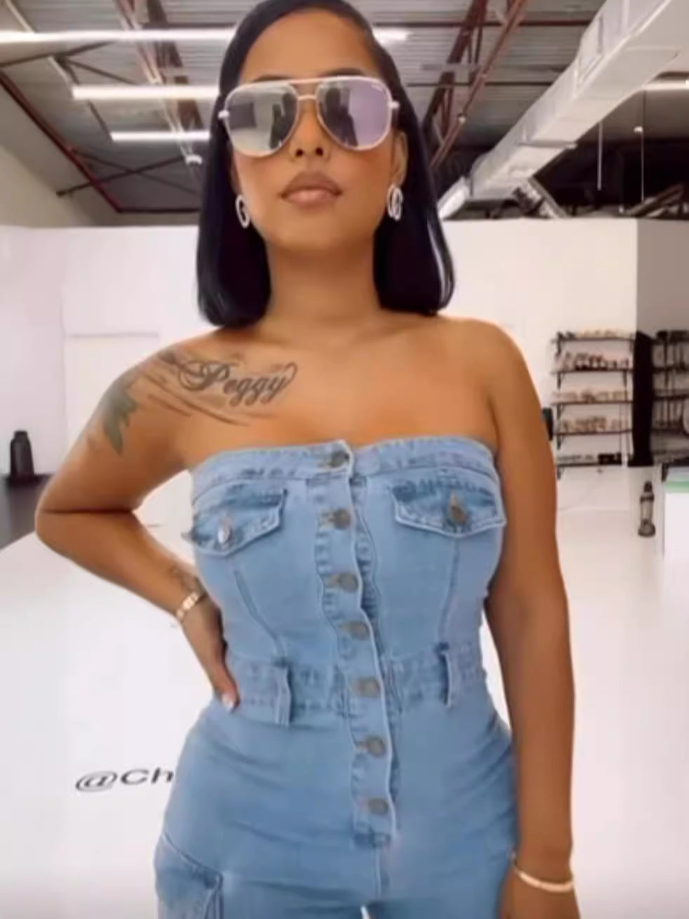 Denim jumpsuit
