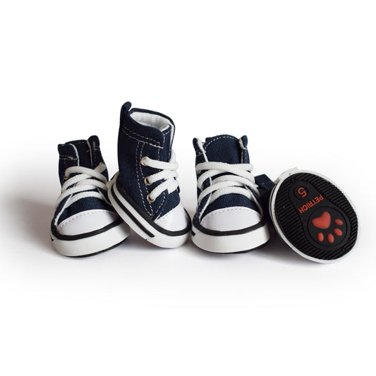 Denim Pet Dog Shoes Anti Slip Comfortable
