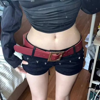 denim shorts