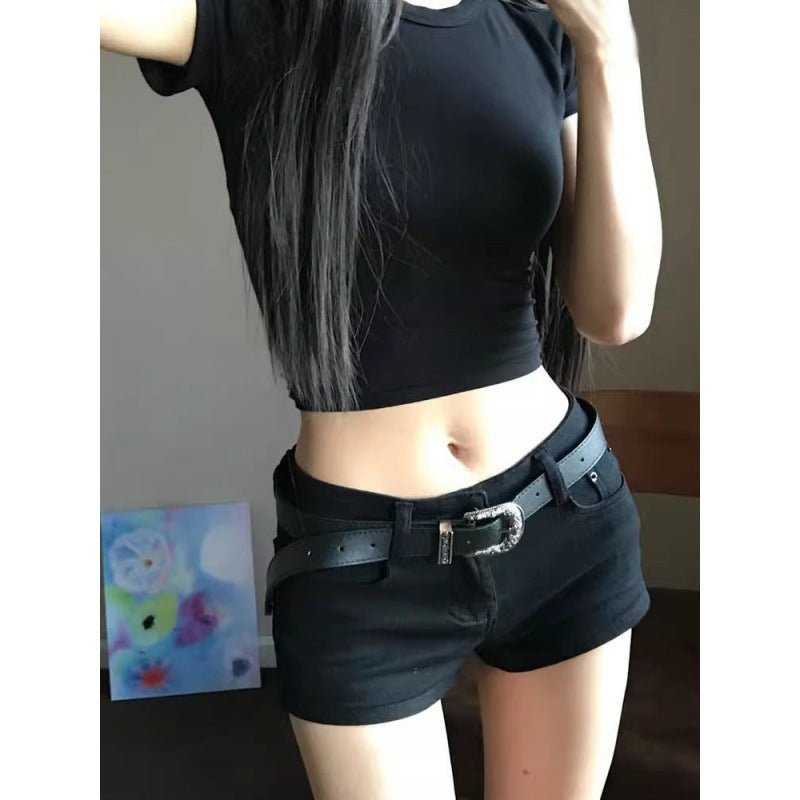 denim shorts