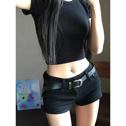 denim shorts