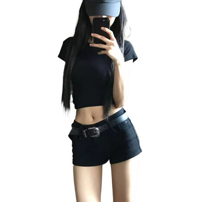 denim shorts