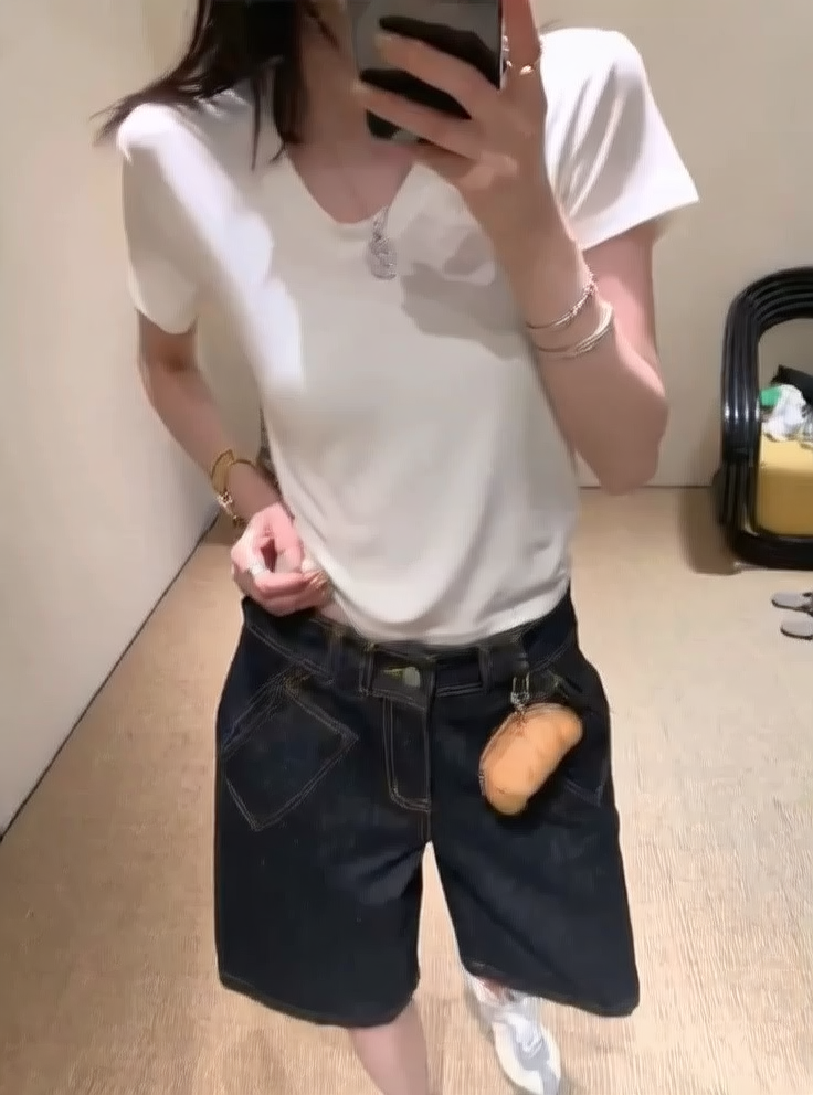 denim shorts