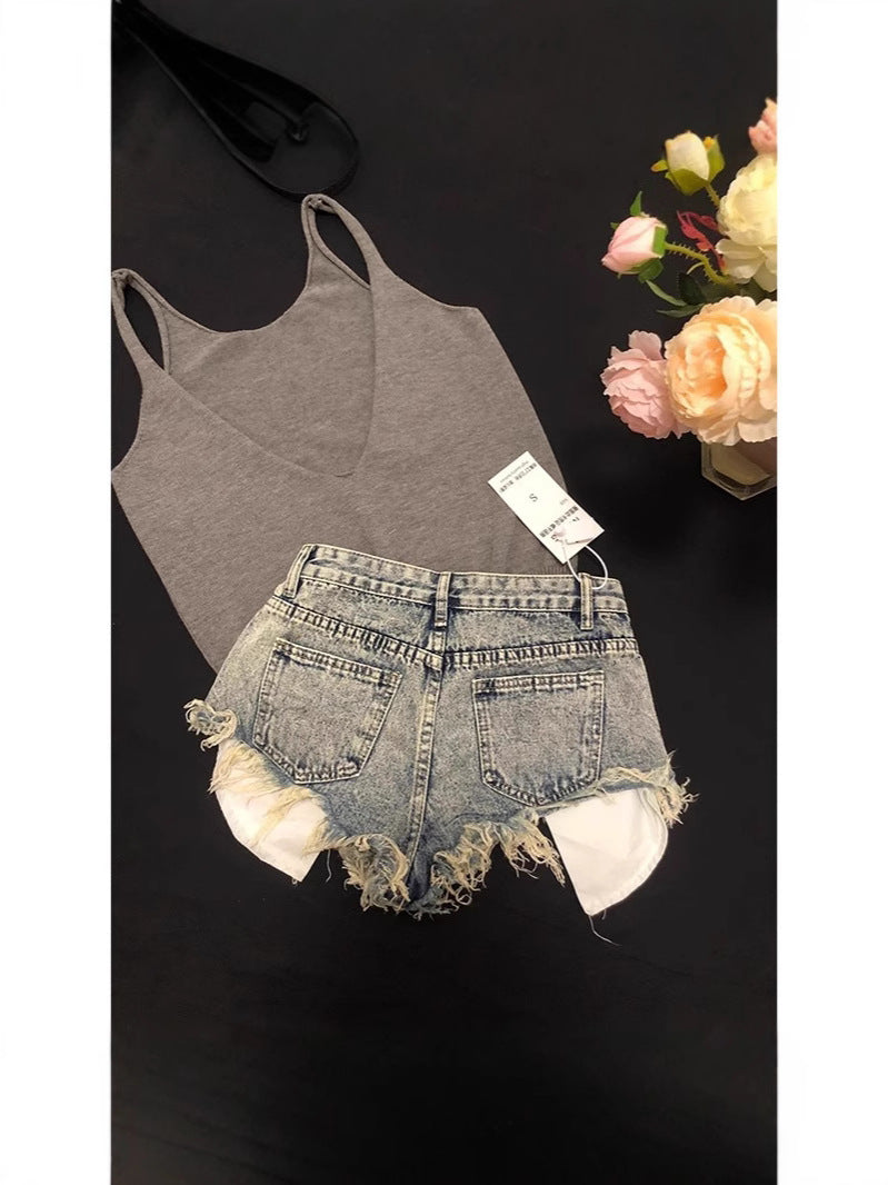 Denim shorts