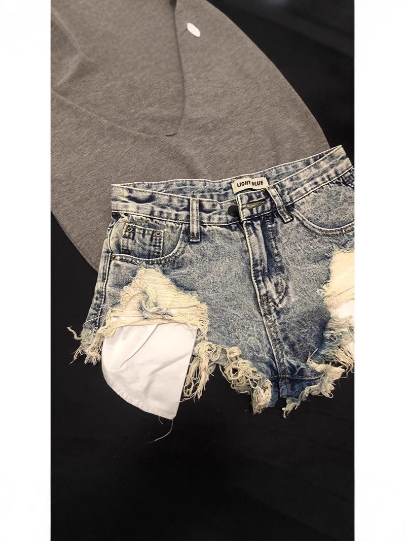 Denim shorts