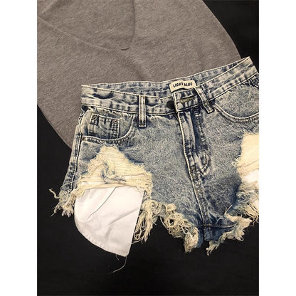 Denim shorts